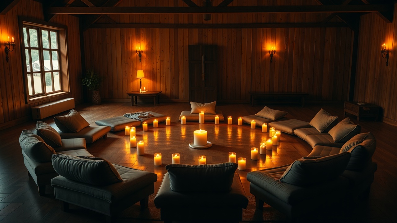 Круг свечей в пространстве семинара